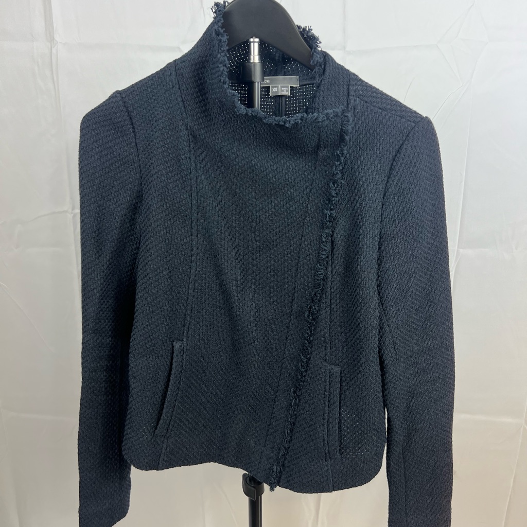 Vince Tweed Frayed Edge Scuba Jacket Women’s Size Xs